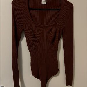 Abercrombie and Fitch maroon bodysuit